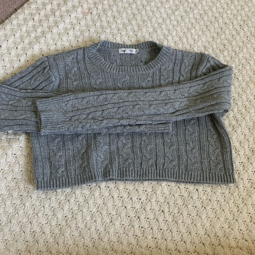 Grey knitted two piece